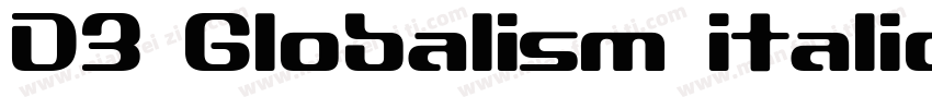 D3 Globalism italic字体转换
